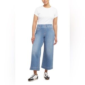 NWOT SpanxShape EveryWear Cropped Wide Leg Jeans - Light Blue